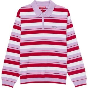 Supreme Stripe Zip Polo
